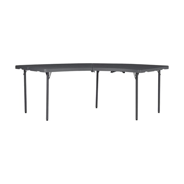 Cosco Home And Office Products Table, Folding, Moon, 30inWx96inLx29-3/16inH, Gray CSC60527SGY1E - main